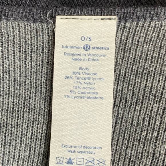 Lululemon After Asana Wrap Cashmere Blend Yoga Sweater Grey Women's Small - Picture 6 of 9